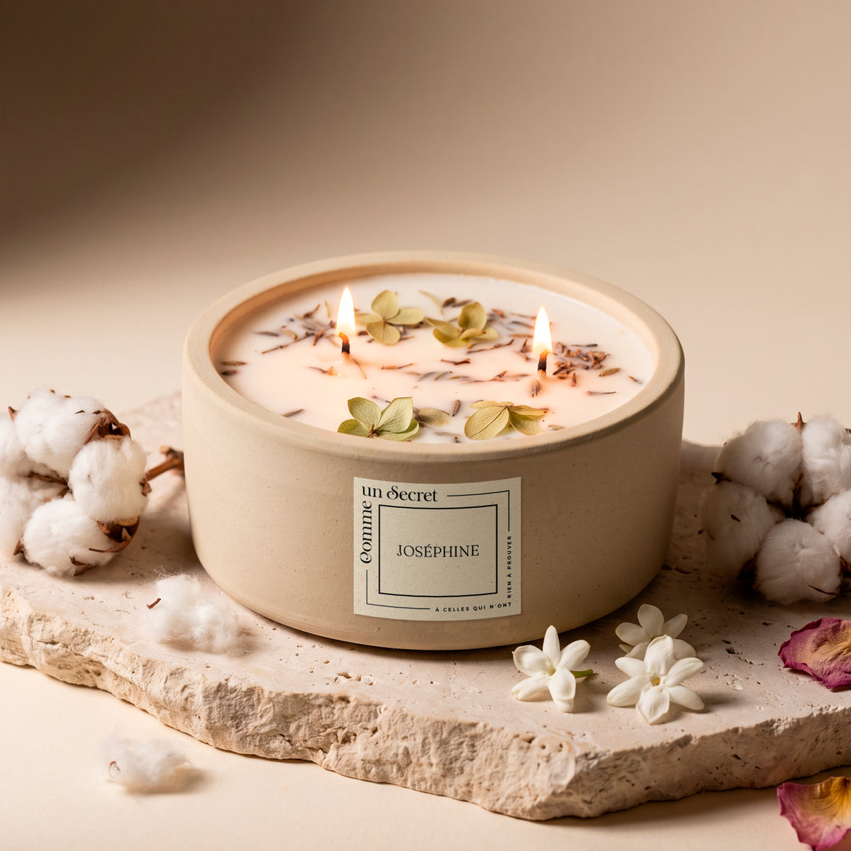 Bougie Joséphine - Fleur de coton