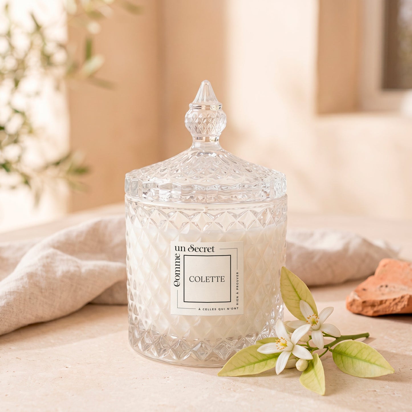 Bougie Colette - Fleur d'oranger - Comme un Secret
